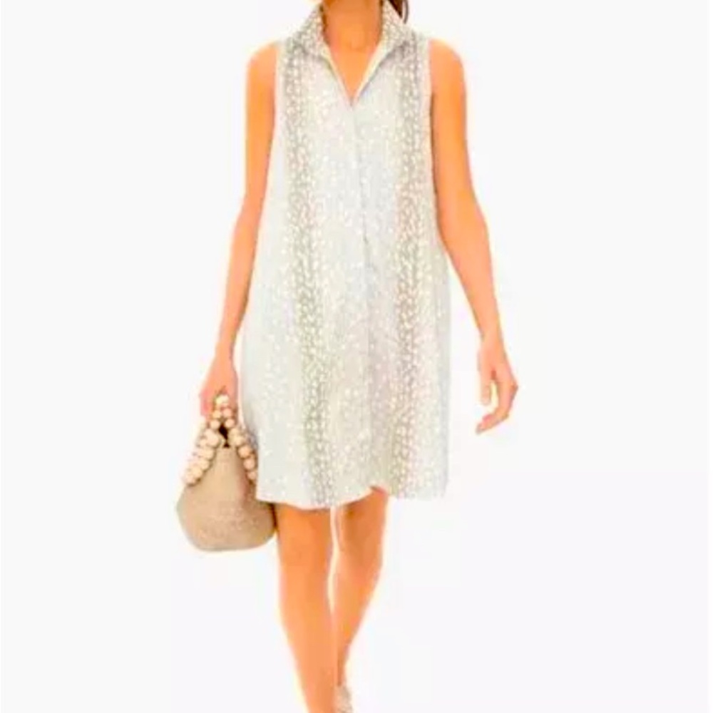 Tuckernuck antelope print dress size Small, button up